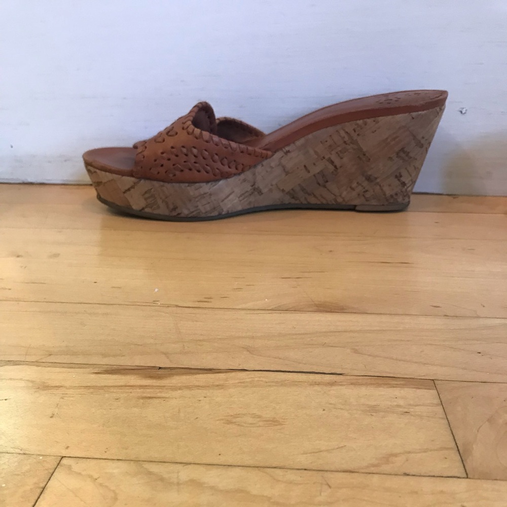 Tan jack Rogers wedges